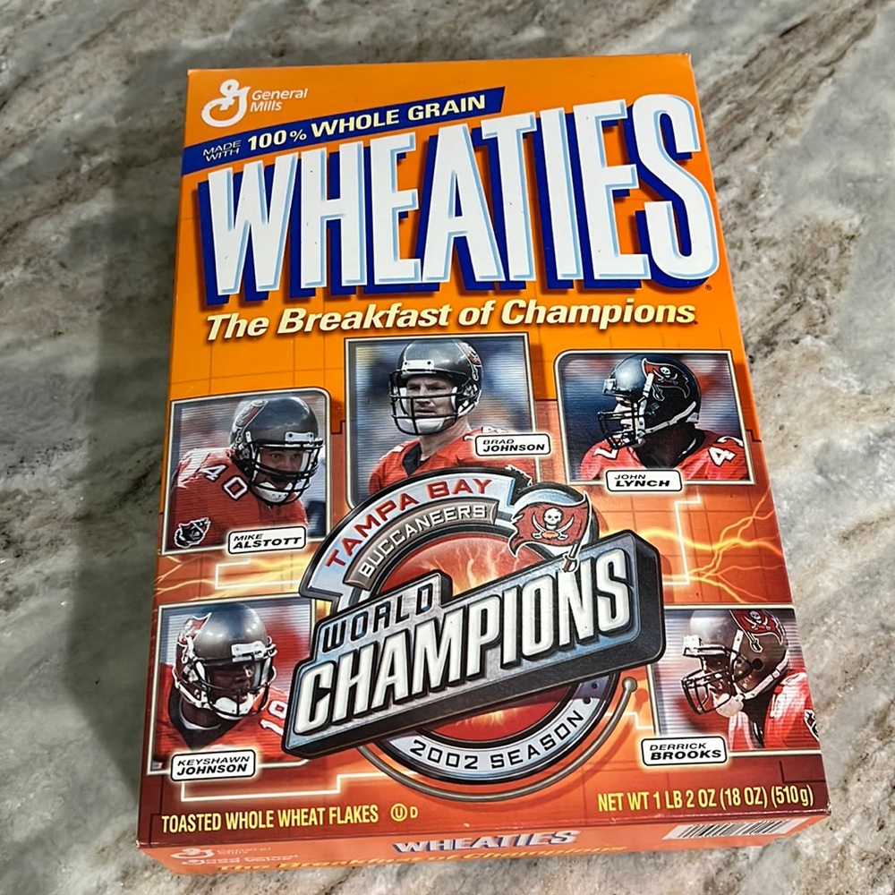 Tampa Bay Buccaneers Wheaties Cereal Box 2002 Super Bowl Champions
